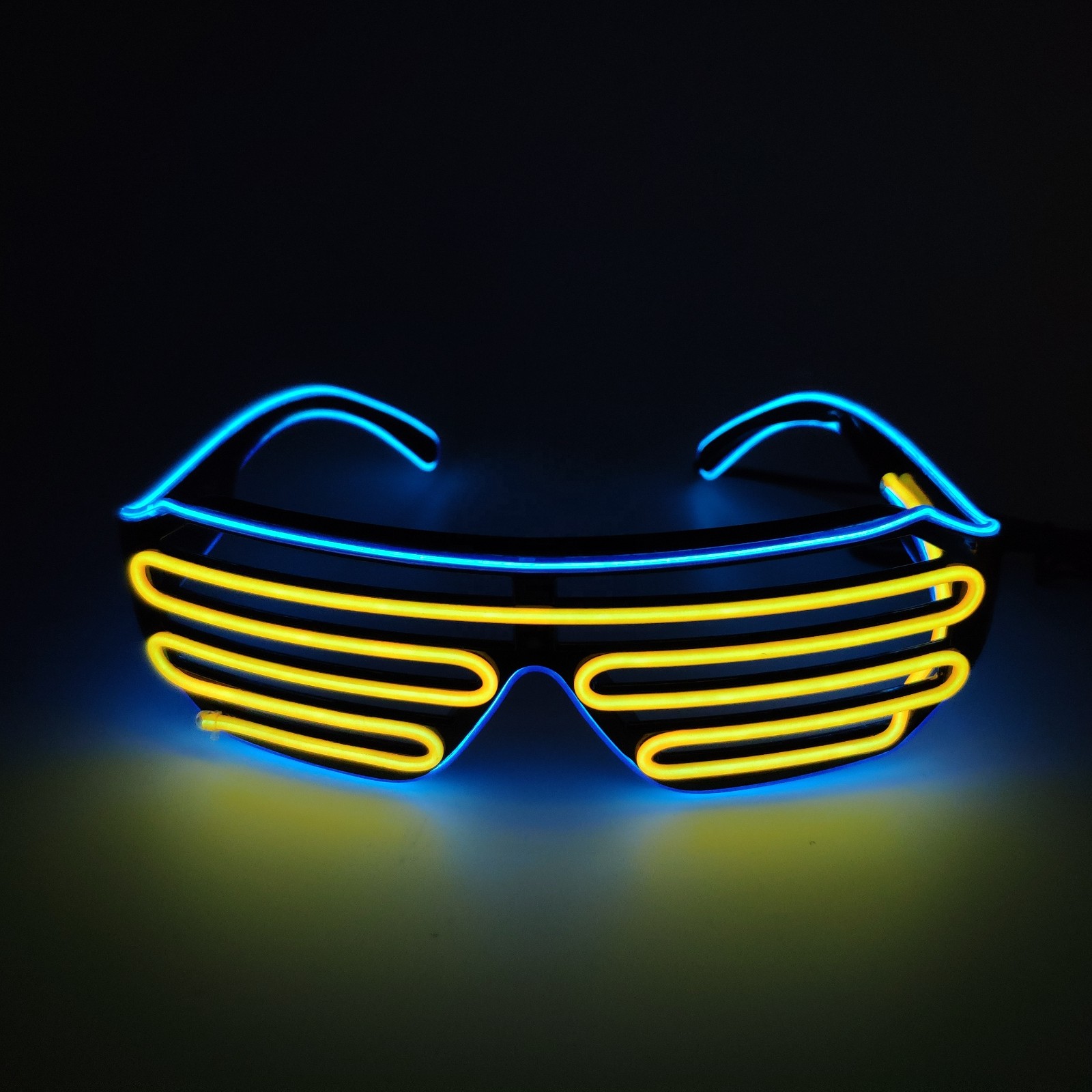 Concert rave el luminous neon light up sunglasses rechargeable led party glasses