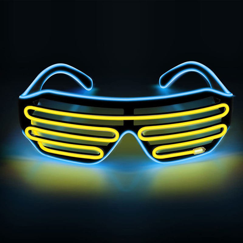 Dropshipping rechargeable led glasses el wire neon party rave sunglasses