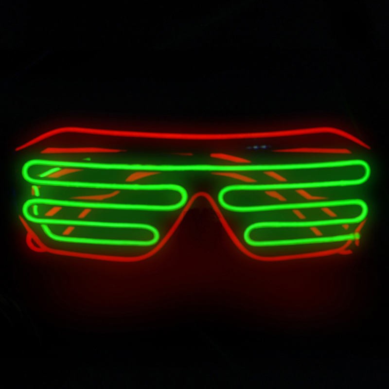 Dropshipping rechargeable glow flashing luminous led light up glasses rave party sunglasses
