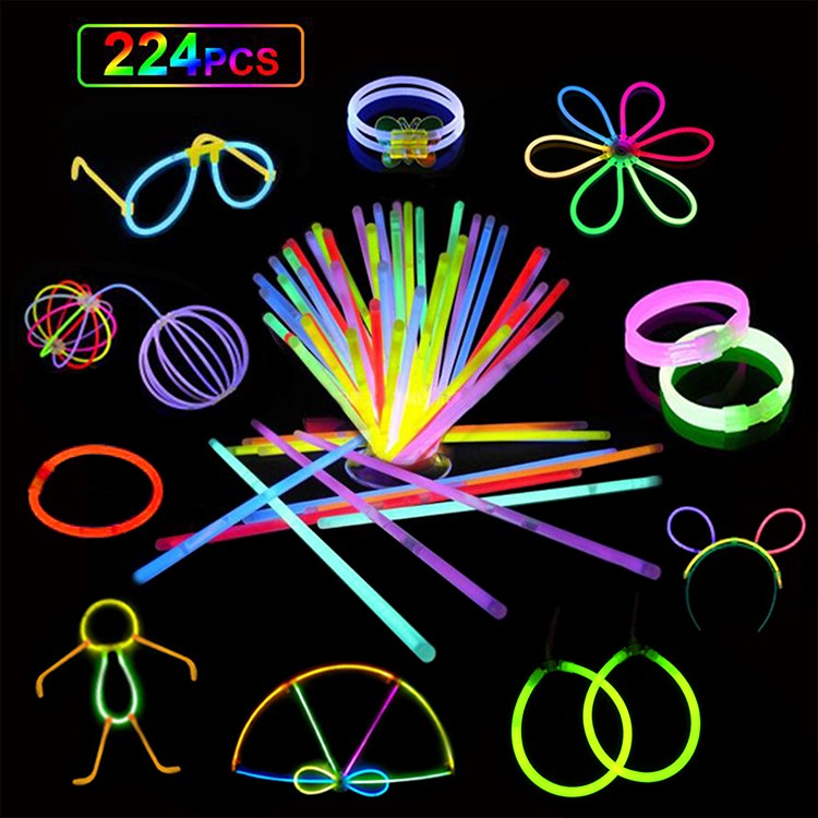 Dropshipping halloween party man costume glows in the dark tubes necklace bulk ring small glow stick