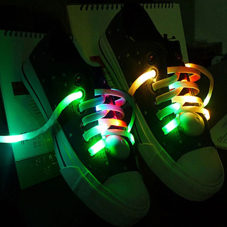 Dropshipping running flashing glowing light up laces strings led shoelaces replacement