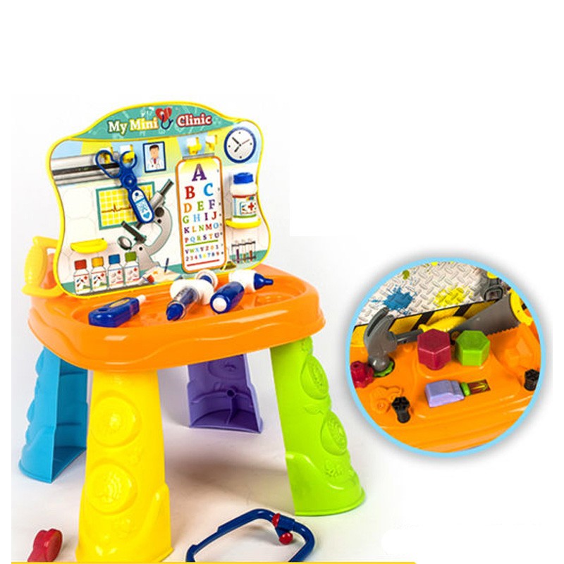 Cheap 2 In 1 Tools Doctor Set DIY Toys Indoor Doctor Nurse Medical Play