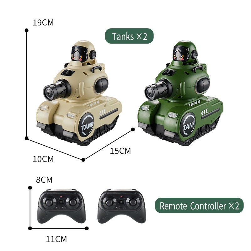 2.4G Remote control battle tank（2PCS)
