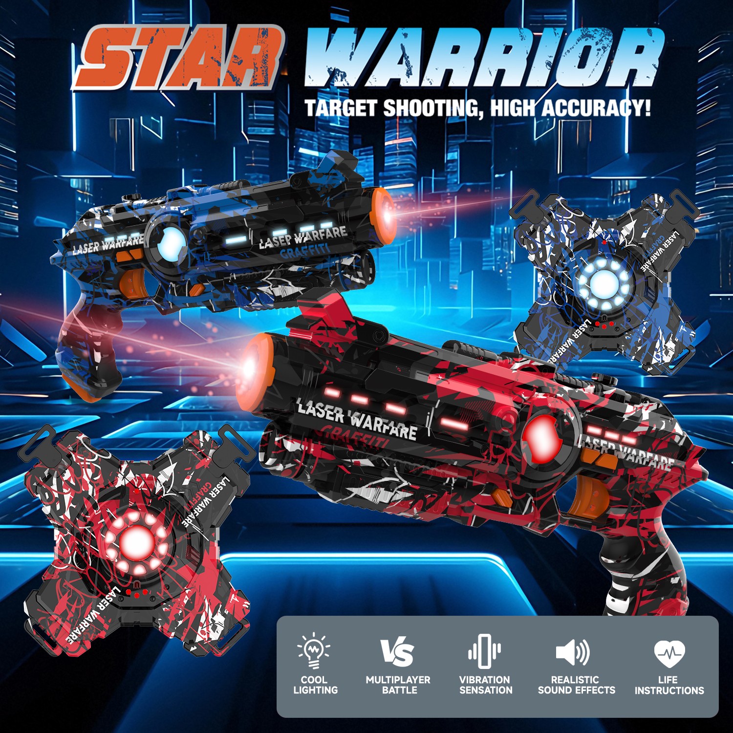 Infrared sensing combat long gun shield (2PCS)