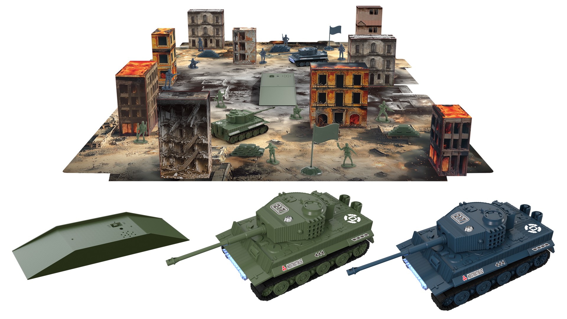 2.4GHz 1:64 Mini RC Battle Tanks with Duel Mode