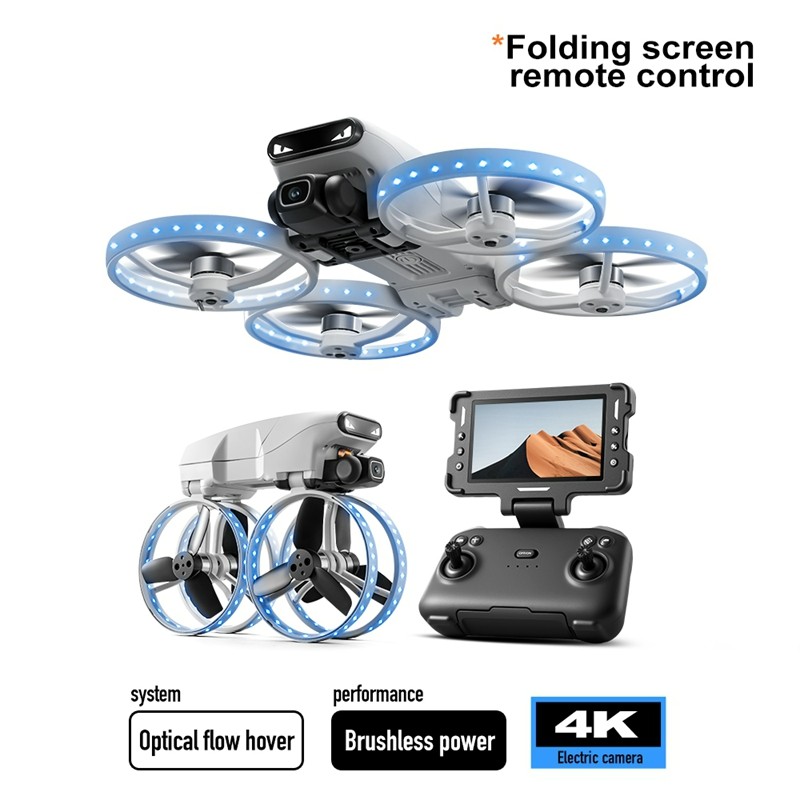 2.4G R/C brushless fold 4-AXIS DRONE(Optical Flow + Electronic Speed Control+480p)